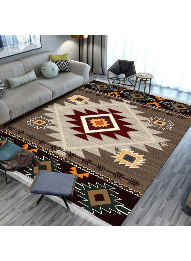 SMART HOME Large padded floor mat with a soft velvet surface and non-slip backing - Living room rug - Majlis rug - Lounge rug - Luxurious decorative rug - Elegant rug with modern patterns for living rooms and majlis - Size 350x250 cm - Suitable for everyday use and entertaining - Image 1